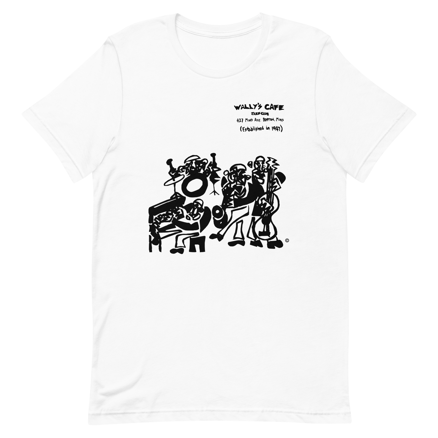 Wally's Cafe T-Shirt (White/Black)